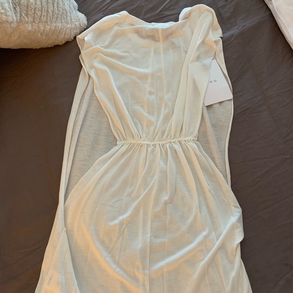 IRO white deep side cut tank top